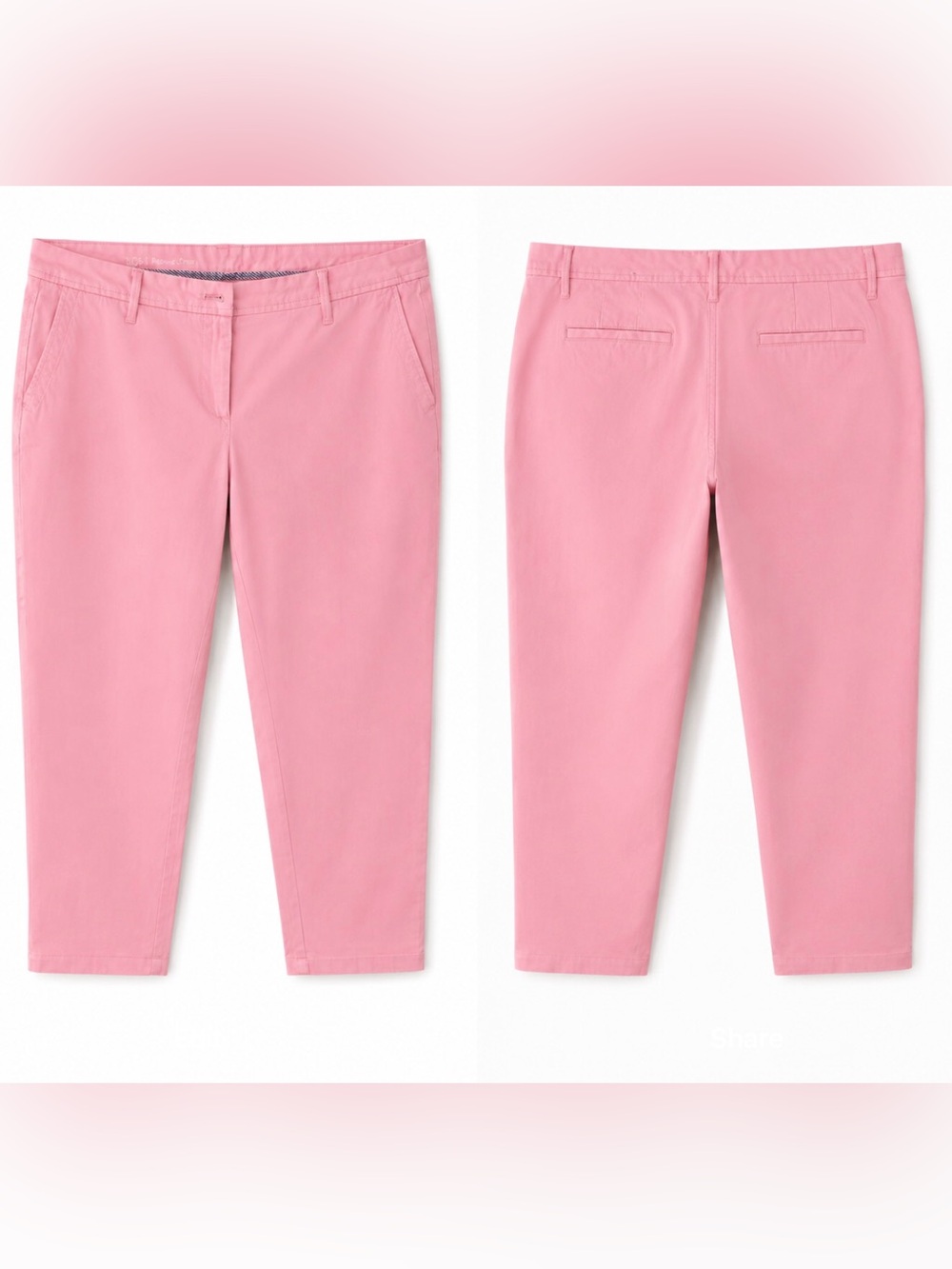 Talbots Pink Relaxed Chino Pants 10p